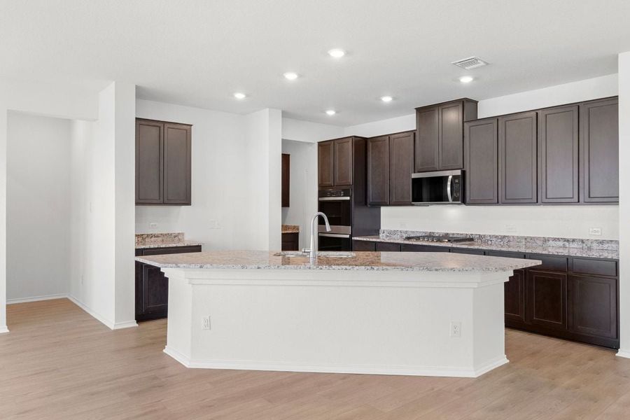 Furnished interior view inside a new home in Salerno - Classic Collection, Round Rock (Image 5). Furnished interior view inside a new home in Salerno - Classic Collection, Round Rock (Image 5).