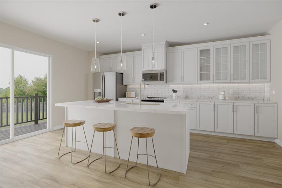 Furnished interior in a model home at Spring Branch Townhomes in Smyrna (Image 14).