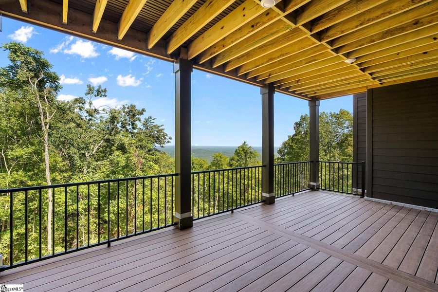 Exterior details and patio area of a home in Greenville County Homes, Landrum (Image 21).