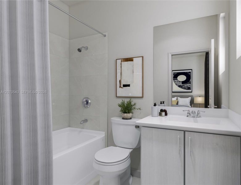 Furnished interior view inside a new home in Villas De San Diego, Miami (Image 11).