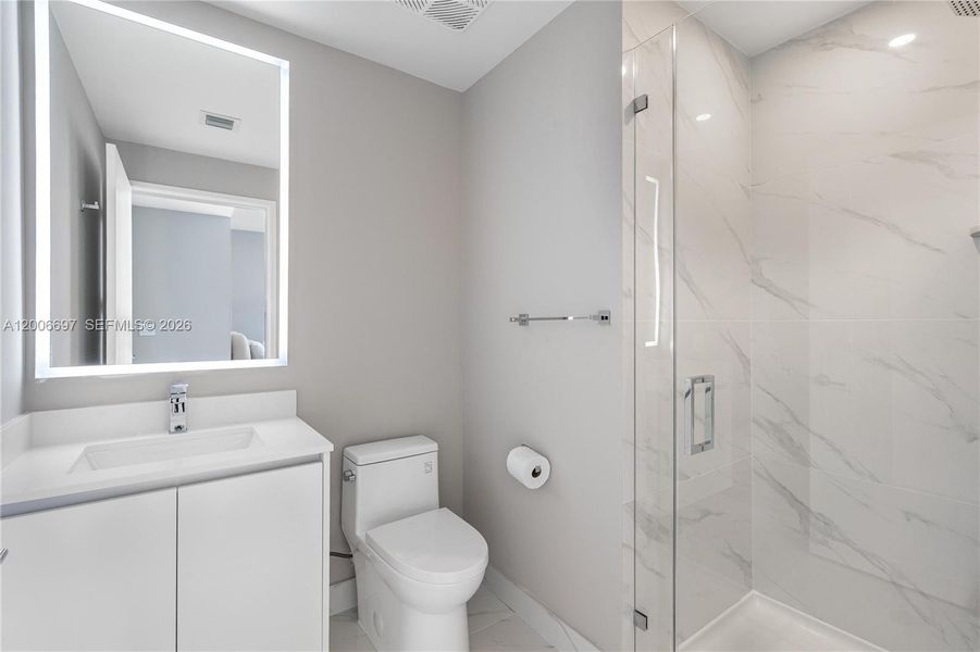 Furnished interior view inside a new home in , Miami (Image 44).