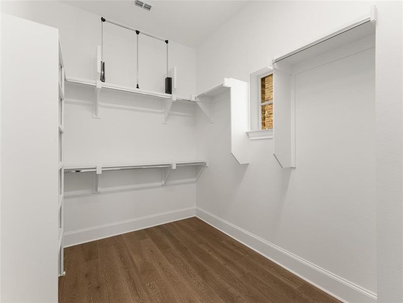 Primary bedroom closet.