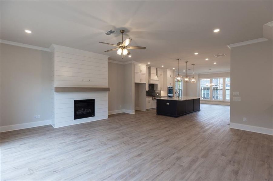 Furnished interior view inside a new home in Brackley Single Family, Cumming (Image 35).