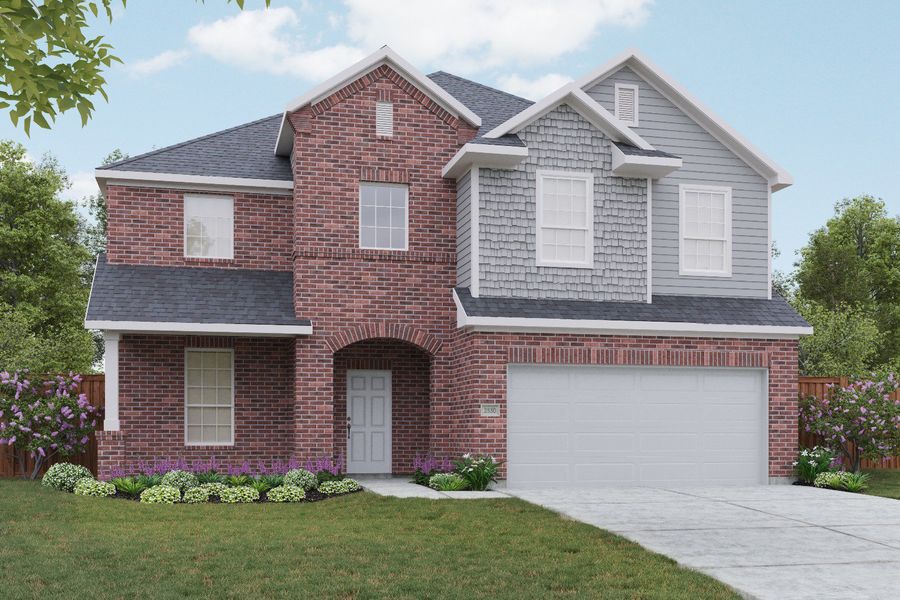 2D floor plan layout for the Majestic by DRB Homes in Westridge, San Antonio, TX (Image 11).