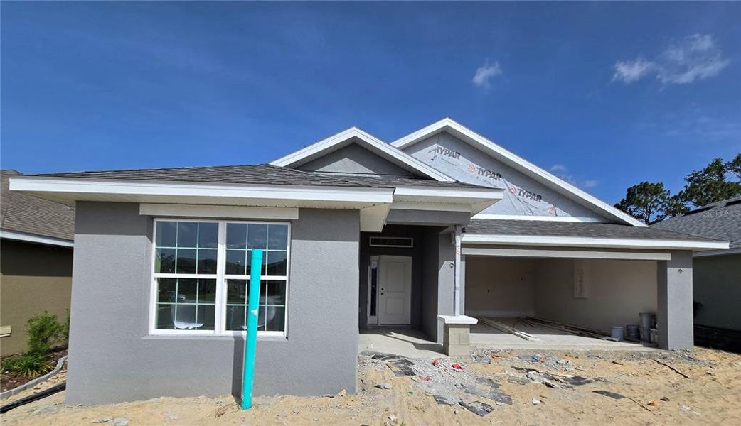 actual home under construction