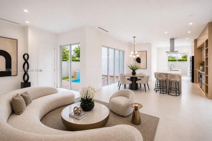 Furnished interior view inside a new home in , Doral (Image 28).