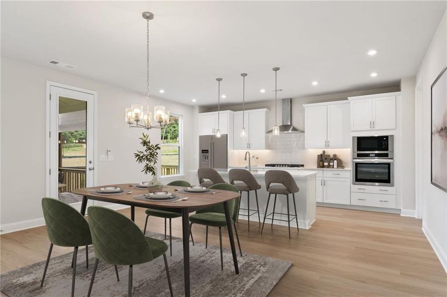 Furnished interior view inside a new home in Melody Lakeside Estates, Buford (Image 8).