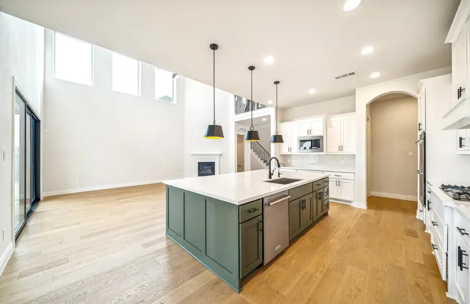 Furnished interior view inside a new home in Bridgeland 60′, Cypress (Image 10).