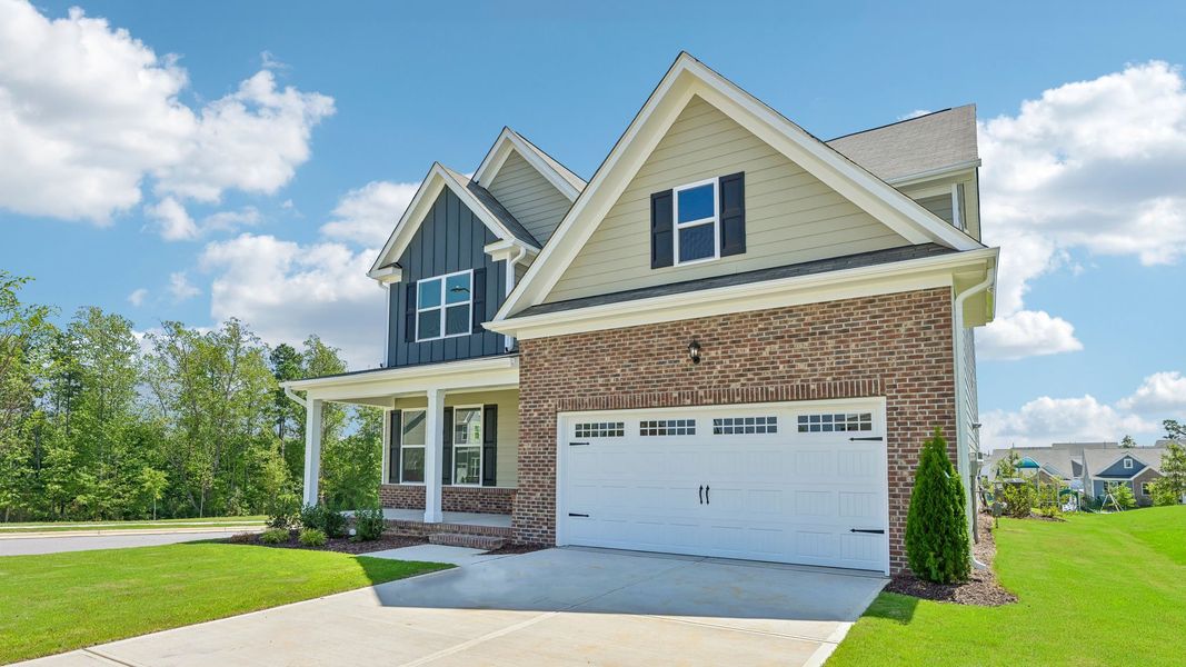 Representative exterior photo of a completed home built from the Olivia by D.R. Horton in The Manors at Haywood Glen, Knightdale, NC (Image 15).