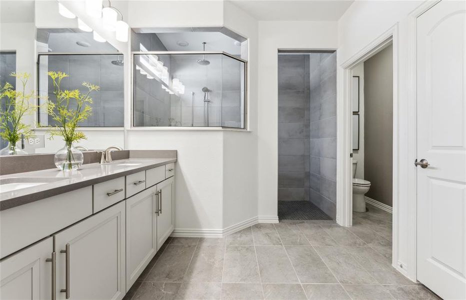 *Model Representation - Owner's private bath with double vanity