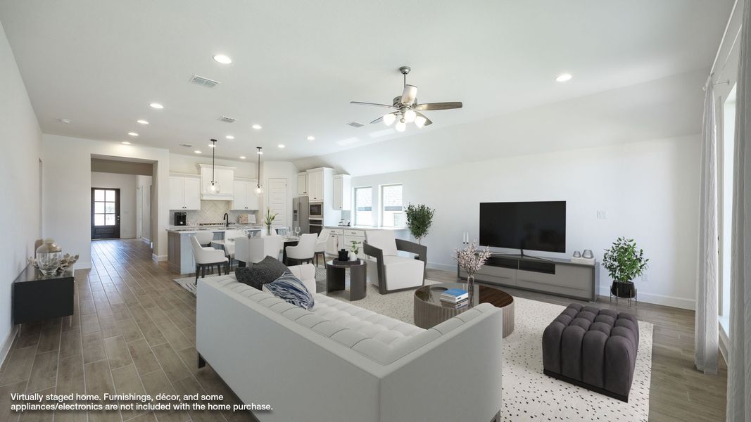 Furnished interior view inside a new home in Santa Rita Ranch - Eldorado, Liberty Hill (Image 6).