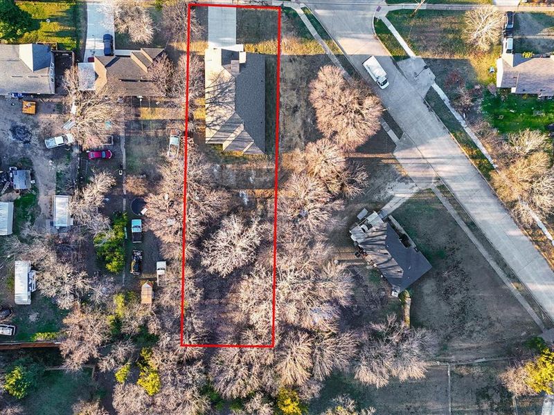 Aerial view of property's location featuring property parcel outlined Aerial view of property's location featuring property parcel outlined