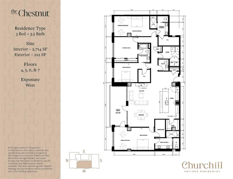 West-facing 7th Floor Residence