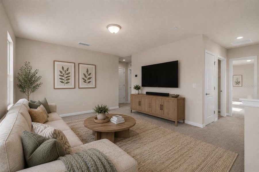 Furnished interior view inside a new home in EverBe, Orlando (Image 19). Furnished interior view inside a new home in EverBe, Orlando (Image 19).