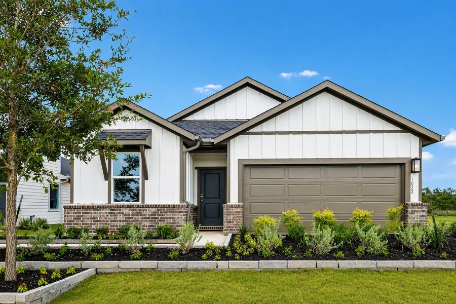 Representative exterior photo of a completed home built from the Charlton by Taylor Morrison in Mason Woods, Cypress, TX (Image 22).