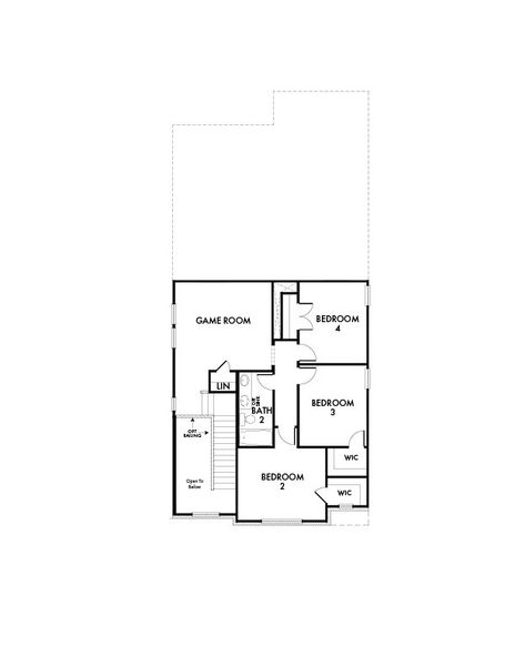 2D floor plan layout for the Sequoia by Impression Homes in Creekside Ranch, Blue Ridge, TX (Image 4).