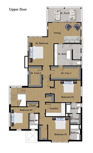 2D floor plan layout of this home in , Atlanta, GA (Image 27).