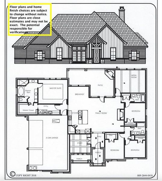 Exterior rendering of this home design in Stanford Estates, Springtown, TX (Image 1). Exterior rendering of this home design in Stanford Estates, Springtown, TX (Image 1).