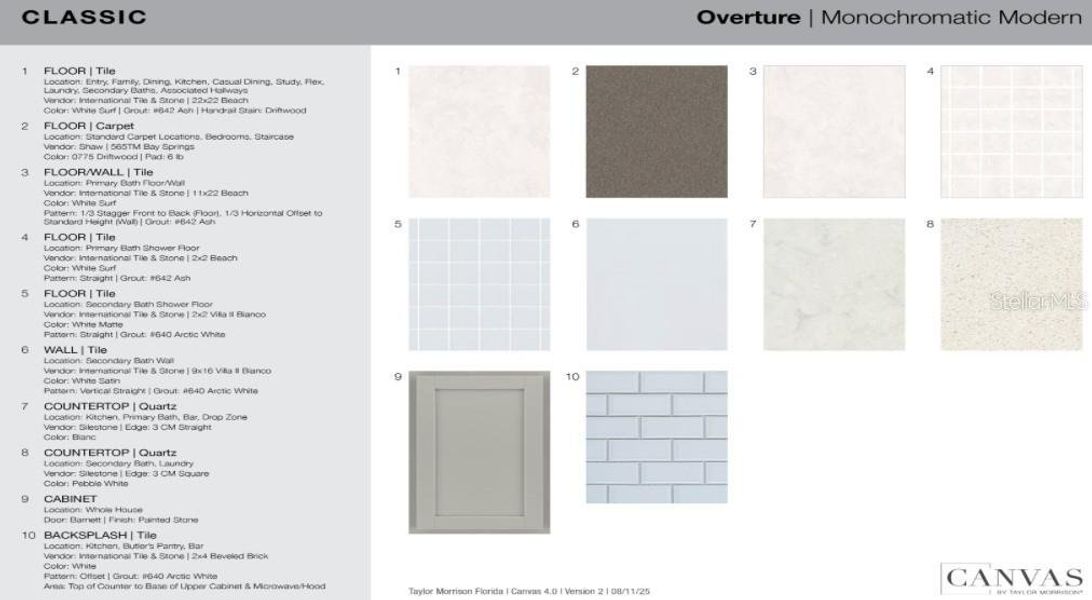 Sample of building materials used in homes in The Cove at West Port, Port Charlotte (Image 27).