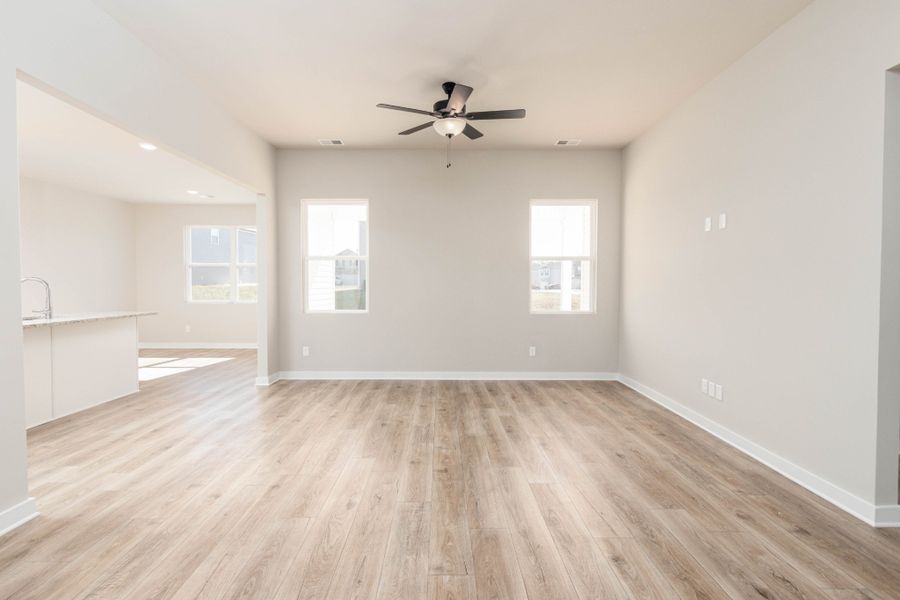 Open to Kitchen and Dining Area with a little separation, great flow! Pictures are of a similar floorplan that was built previously. Representation ONLY. Buyer/Buyer's Agent to verify selections. Open to Kitchen and Dining Area with a little separation, great flow! Pictures are of a similar floorplan that was built previously. Representation ONLY. Buyer/Buyer's Agent to verify selections.