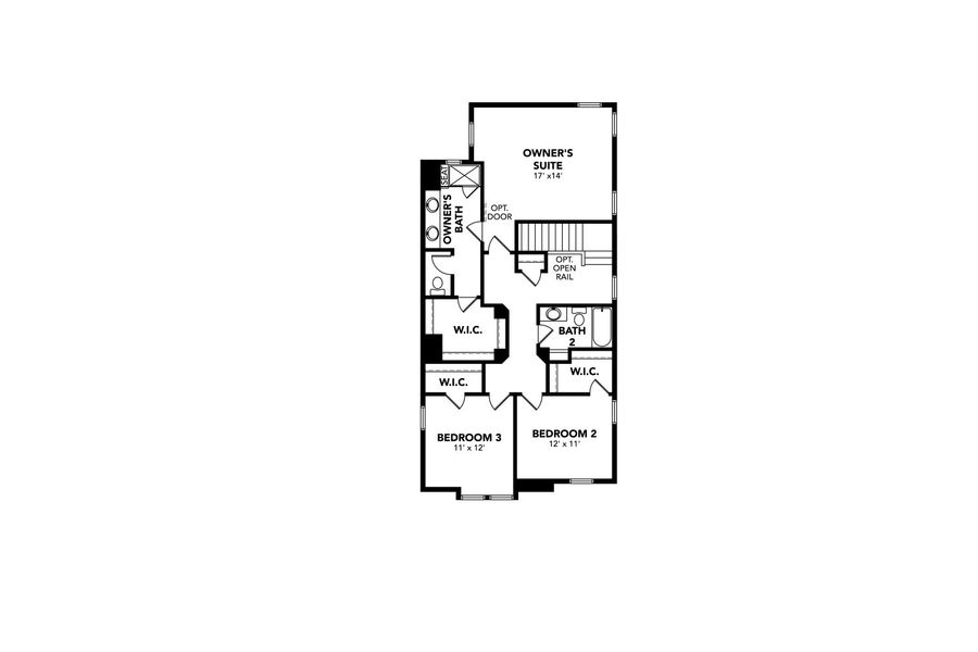 2D floor plan layout for the Leadville by Brightland Homes in Westerly, Erie, CO (Image 5).