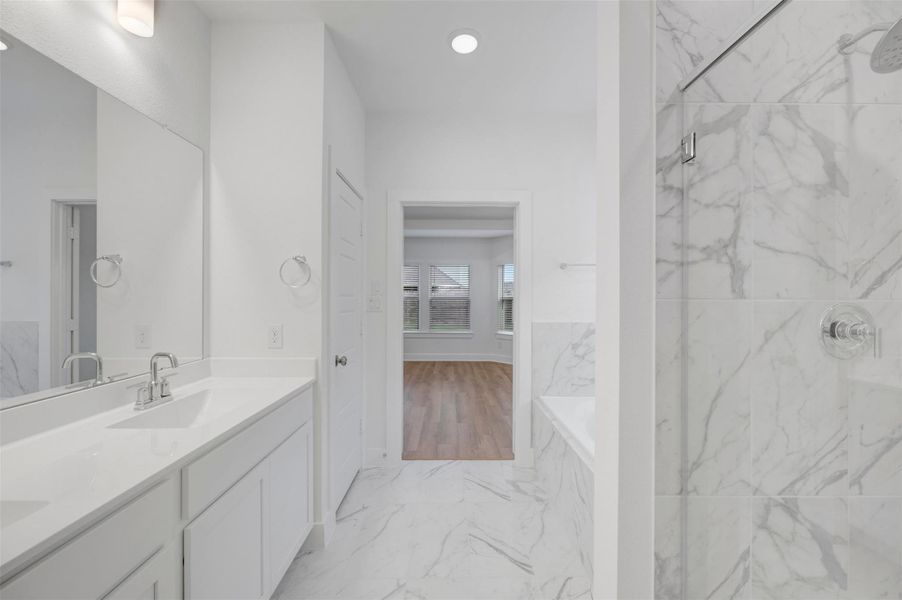 Furnished interior view inside a new home in Marvida, Cypress (Image 8).