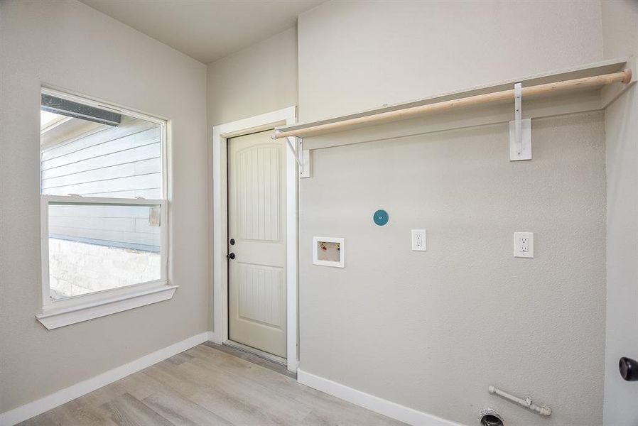 Indoor Utility Room with Gas Dryer Connections