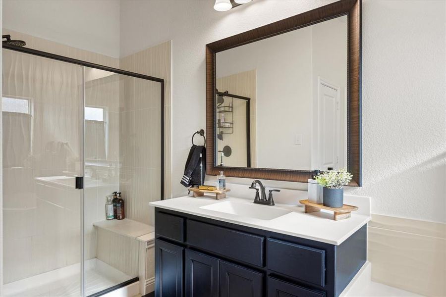 Furnished interior view inside a new home in Abe's Landing, Granbury (Image 19). Furnished interior view inside a new home in Abe's Landing, Granbury (Image 19).