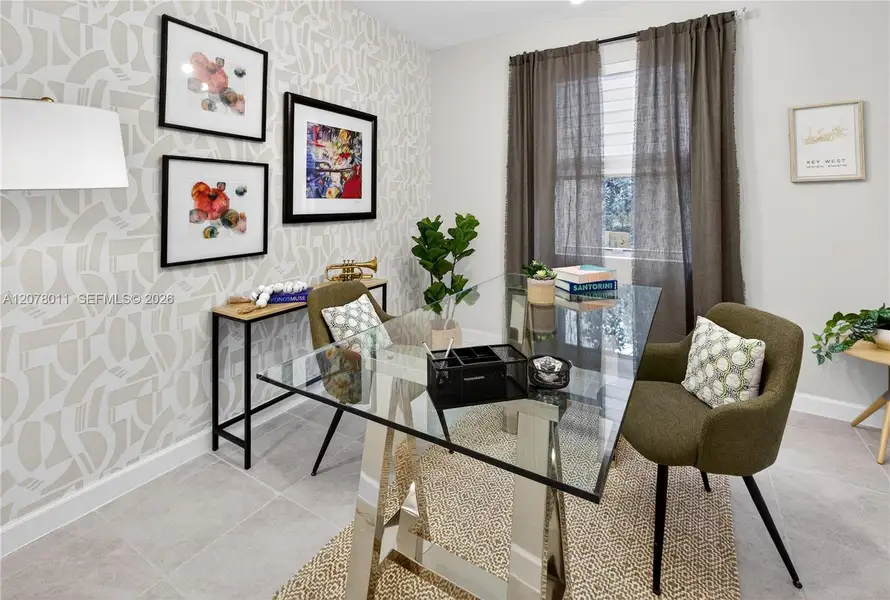 Any of the three secondary bedrooms can be used as a hobby space, guest room or as a home office to concentrate on work, as it’s furnished here. Any of the three secondary bedrooms can be used as a hobby space, guest room or as a home office to concentrate on work, as it’s furnished here.