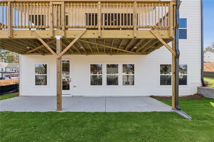 Exterior details and patio area of a home in Havencroft, Woodstock (Image 2). Exterior details and patio area of a home in Havencroft, Woodstock (Image 2).