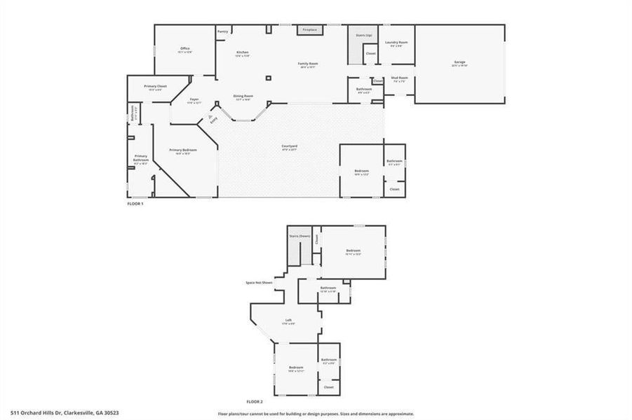 2D floor plan layout of this home in , Clarkesville, GA (Image 5).