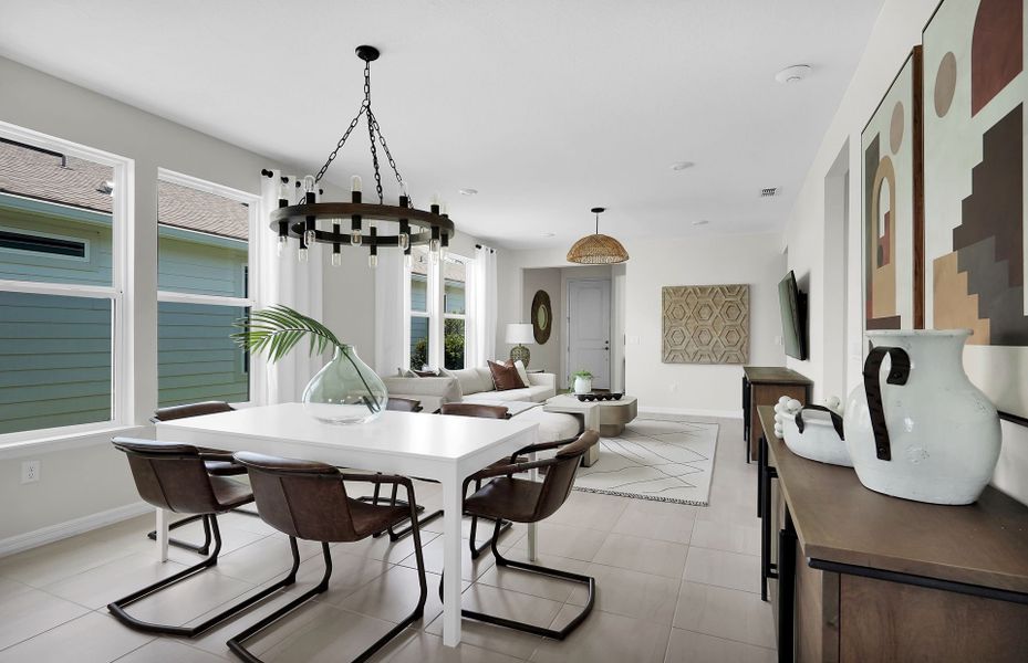 Furnished interior view inside a new home in Del Webb Wildlight, Wildlight (Image 8).