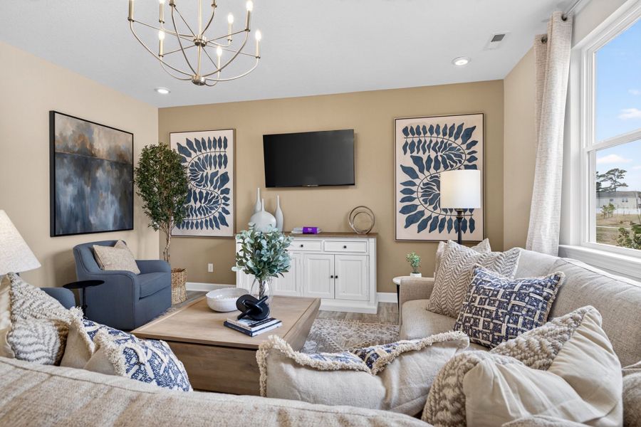 Representative furnished interior of a home built from the The Poppy by Chesapeake Homes in The Farm at Neill's Creek, Lillington (Image 7).
