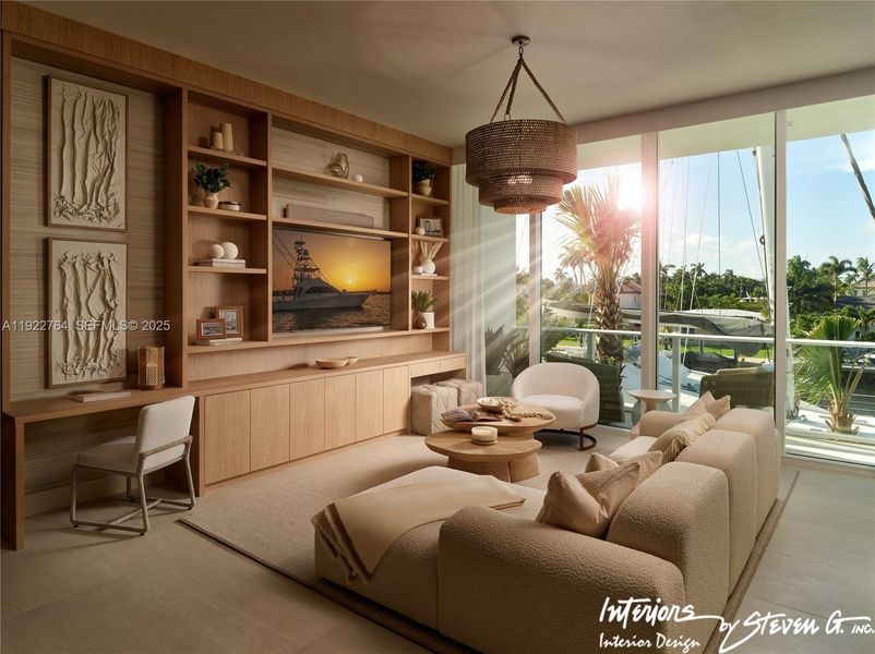 Furnished interior view inside a new home in , Fort Lauderdale (Image 2).