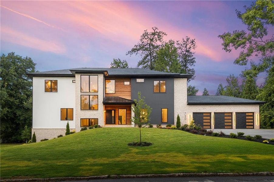 Front exterior of a new home in , Sandy Springs, GA, highlighting curb appeal (Image 31). Front exterior of a new home in , Sandy Springs, GA, highlighting curb appeal (Image 31).