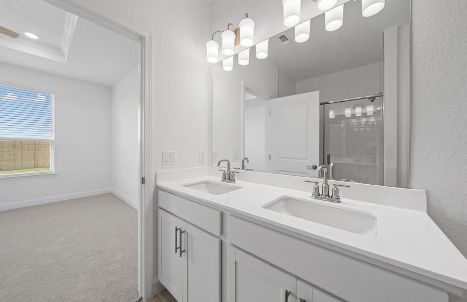 Furnished interior view inside a new home in Patterson Ranch, Georgetown (Image 7). Furnished interior view inside a new home in Patterson Ranch, Georgetown (Image 7).