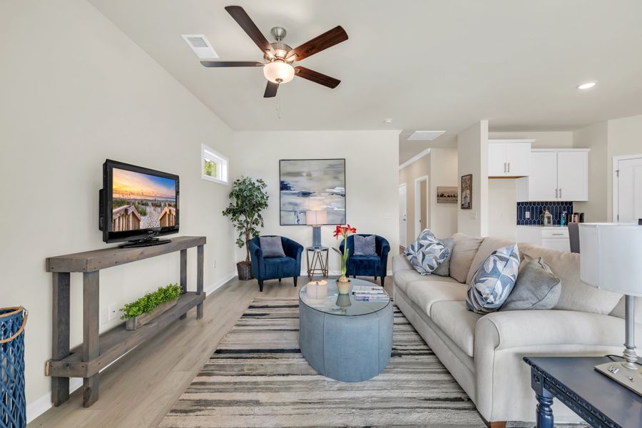 Representative furnished interior of a home built from the Courtney II by Great Southern Homes in Briarfield, Conway (Image 65).
