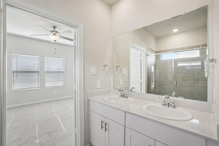 Furnished interior view inside a new home in Trails of Lavon - Signature Series, Lavon (Image 14).