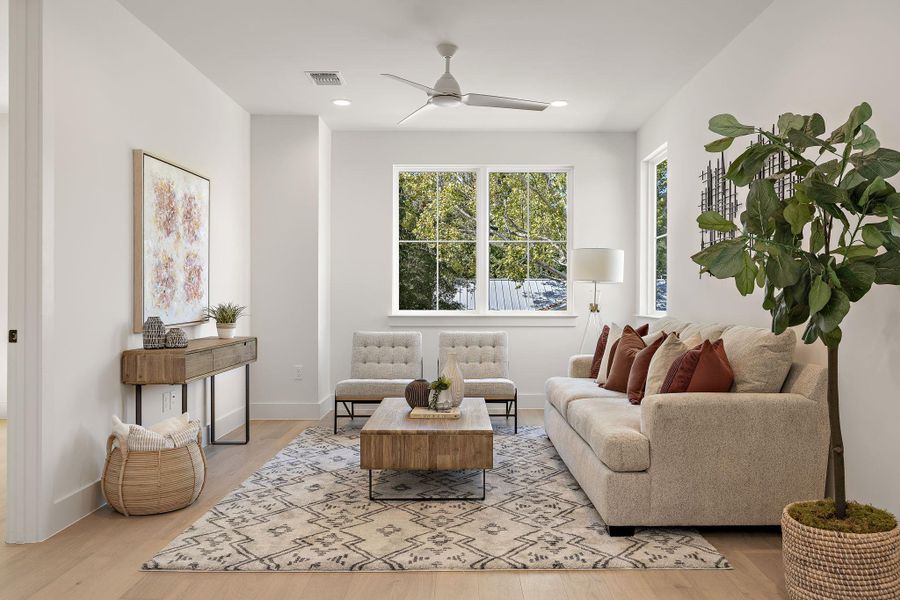 Furnished interior view inside a new home in , Austin (Image 10). Furnished interior view inside a new home in , Austin (Image 10).
