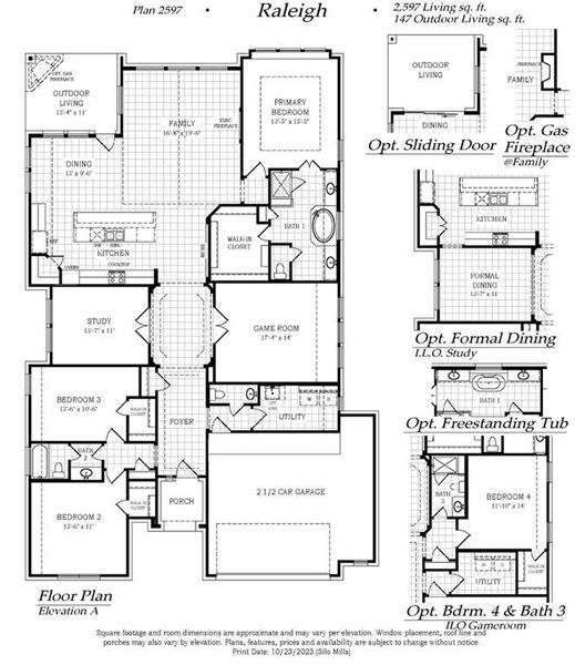 2D floor plan layout of this home in Silo Mills, Joshua, TX (Image 3).
