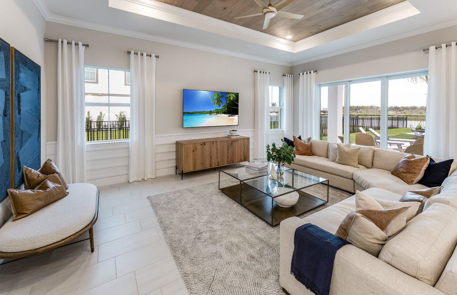 Furnished interior view inside a new home in Avondale at Avenir, Palm Beach Gardens (Image 23).