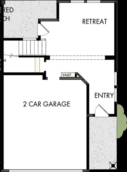2D floor plan layout of this home in Trails at Waterside - Villas Series, Fort Worth, TX (Image 2). 2D floor plan layout of this home in Trails at Waterside - Villas Series, Fort Worth, TX (Image 2).