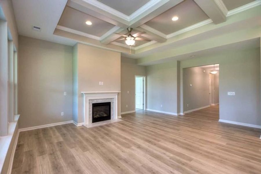 Representative unfurnished interior of a home built from the Sinclair by True Homes in Enclave at Wild Rose, Rock Hill (Image 9). Representative unfurnished interior of a home built from the Sinclair by True Homes in Enclave at Wild Rose, Rock Hill (Image 9).