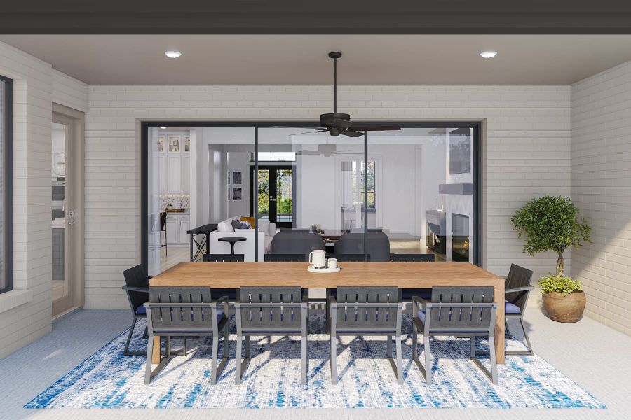 Representative furnished interior of a home built from the Salerno by Tri Pointe Homes in Woodson’s Reserve, Spring (Image 27).