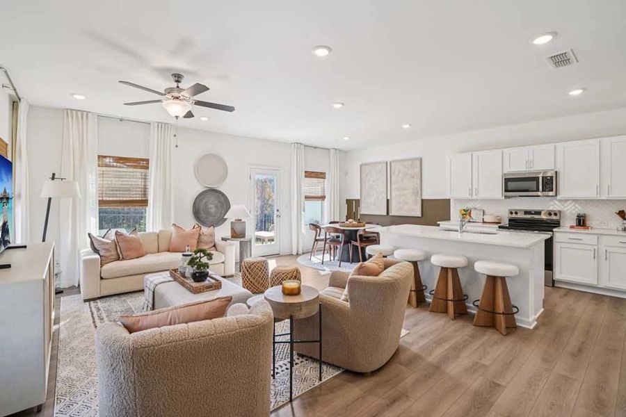 Sample Photo: Family Room & Kitchen