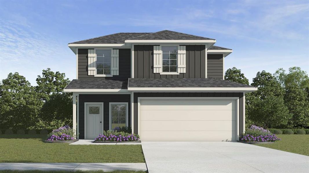 Front exterior of a new home in Blaire Lake, Tyler, TX, highlighting curb appeal (Image 2).