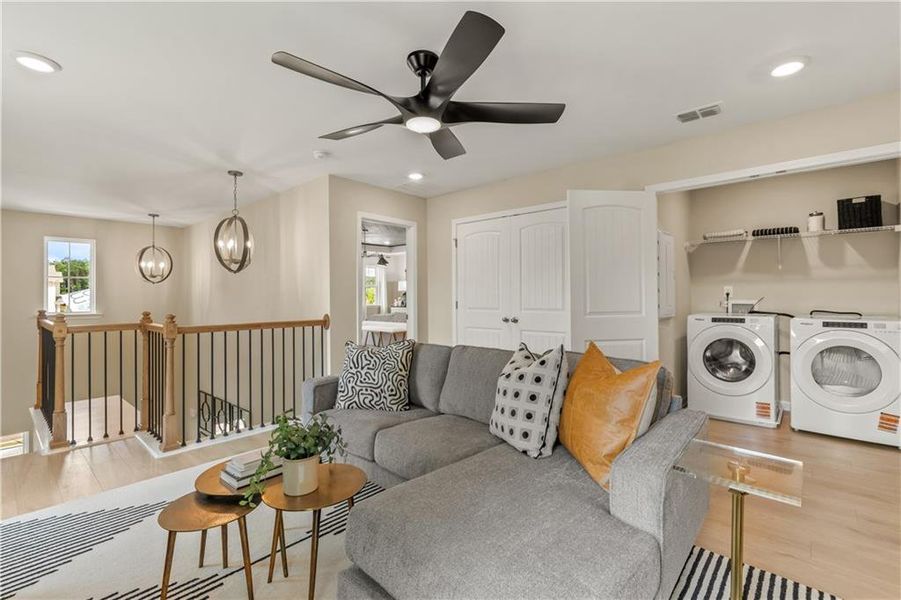 Furnished interior view inside a new home in Enclave at Evergreen, Fairburn (Image 26).