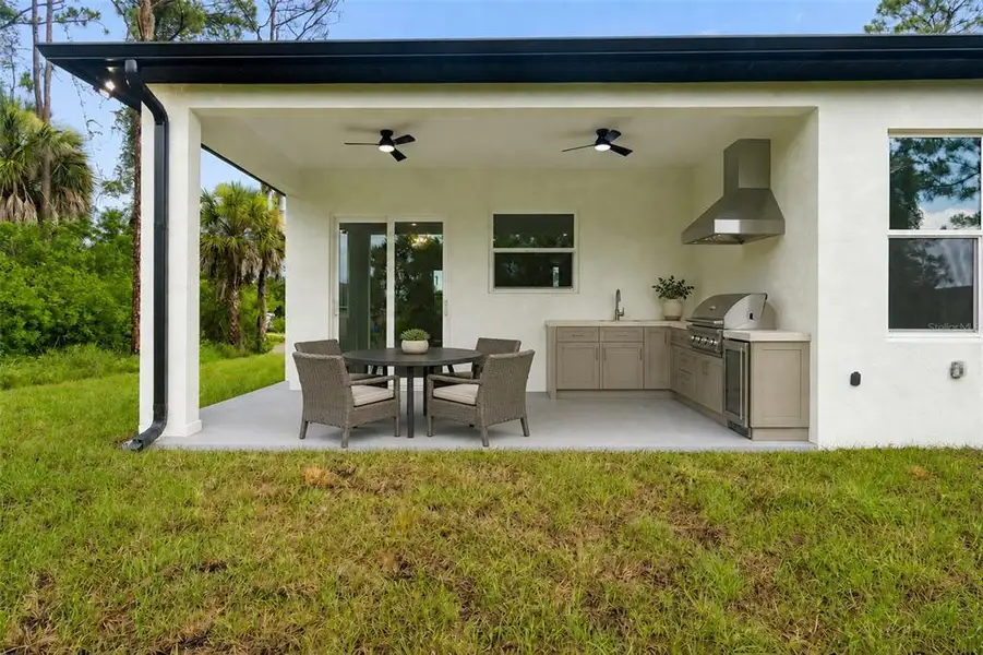 Exterior details and patio area of a home in , North Port (Image 4). Exterior details and patio area of a home in , North Port (Image 4).