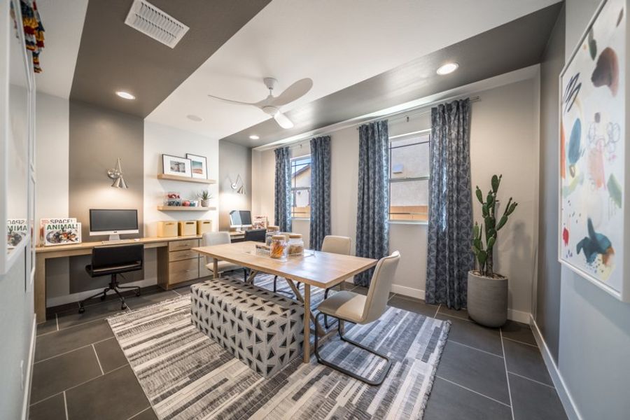 Furnished interior view inside a new home in Hawes Crossing, Mesa (Image 11). Furnished interior view inside a new home in Hawes Crossing, Mesa (Image 11).