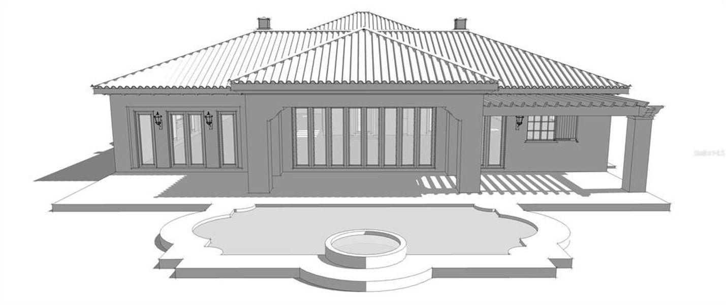 Exterior rendering of this home design in , Lutz, FL (Image 10).